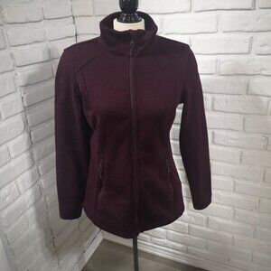 Storm Pack Sunice Ladies Size Medium Burgundy Fleece Lined Zip Closure Jacket